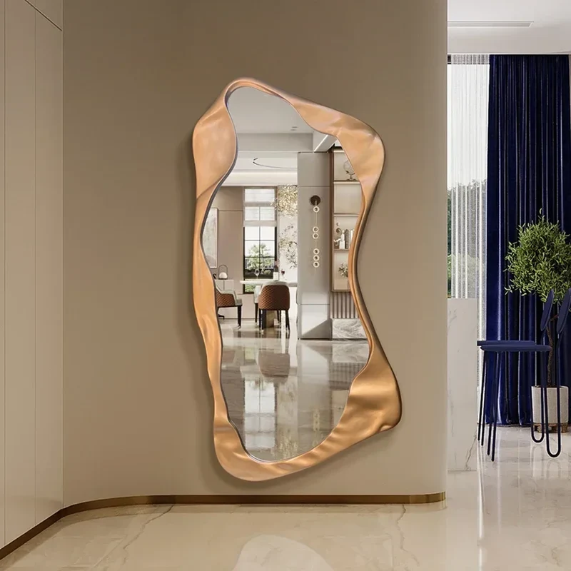 Miroir Moderne Sculptural AURA - Cadre Ondulé Design