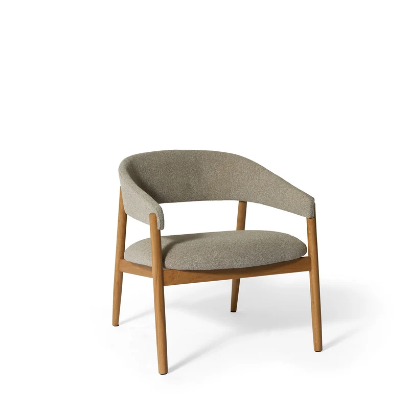 Leonora Loungesessel, Eiche natur | Stoff