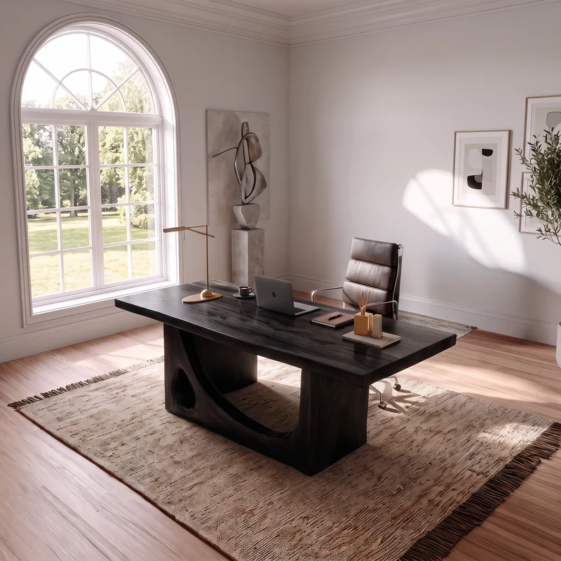 Modern Standing Desk With Natural Grain Surface For Office SINLSADE210