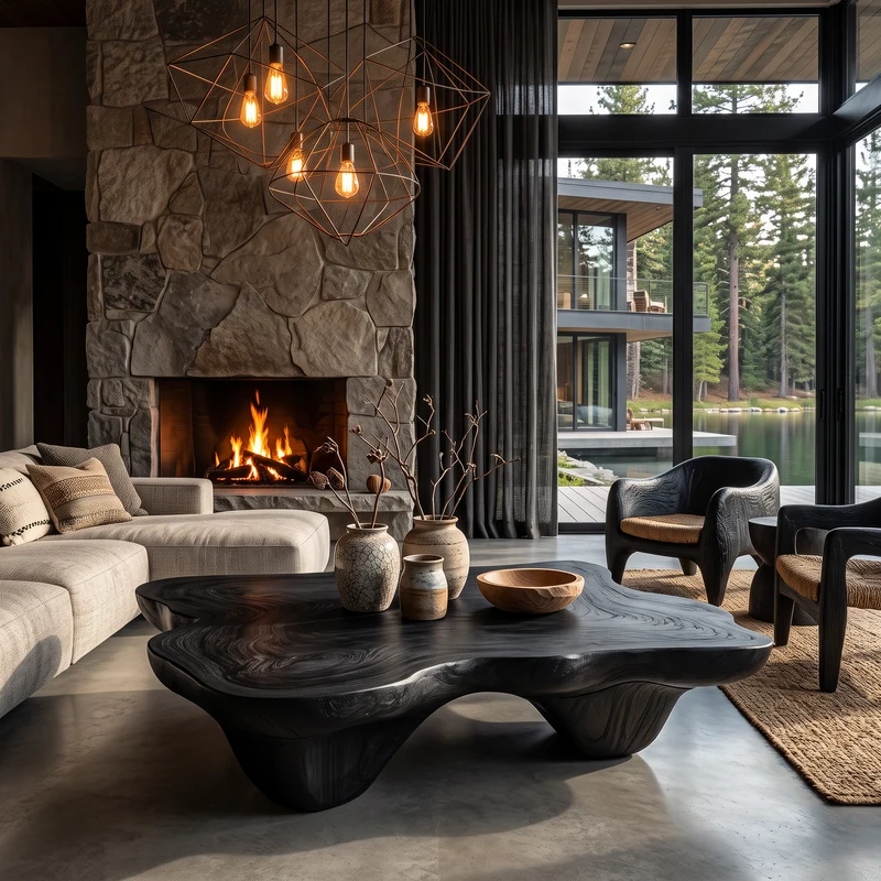 Modern Coffee Table With Minimal Base For Living Room SINLHACF439