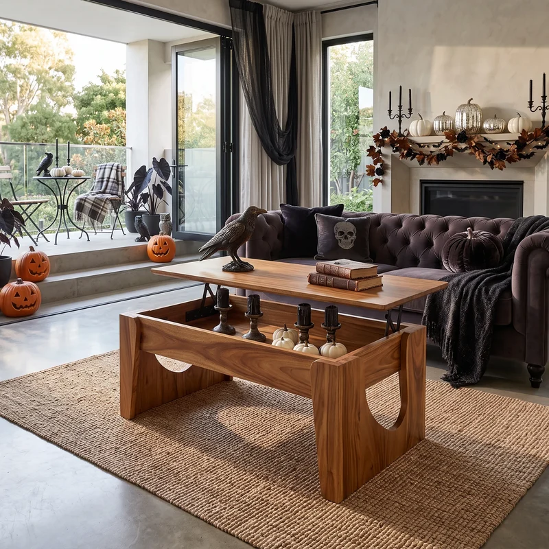Handcrafted Halloween Lift Top Coffee Table Urban Loft SILDTTRCF165