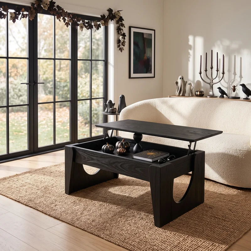 Handcrafted Halloween Lift Top Coffee Table Urban Loft SILDTTRCF165