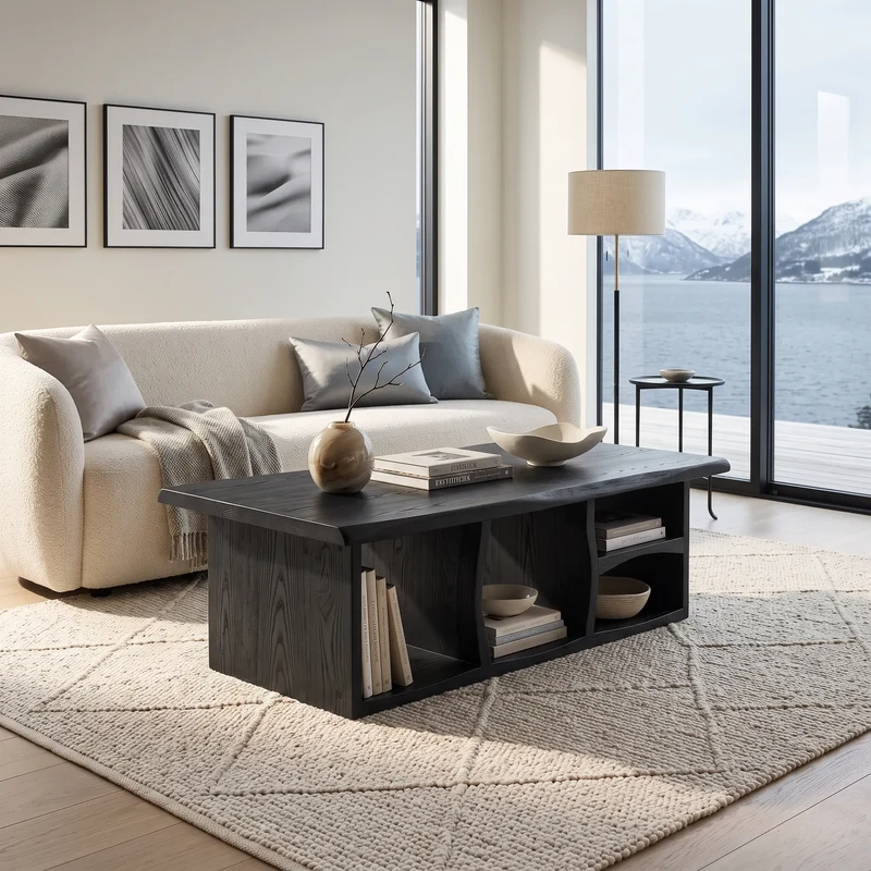 Organic Modern Storage Coffee Table Beach House SILDTTRCF153