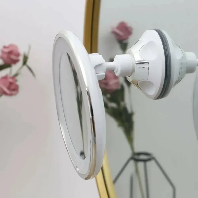 Miroir Grossissant et Lumineux 10X à Ventouse et sur Pied