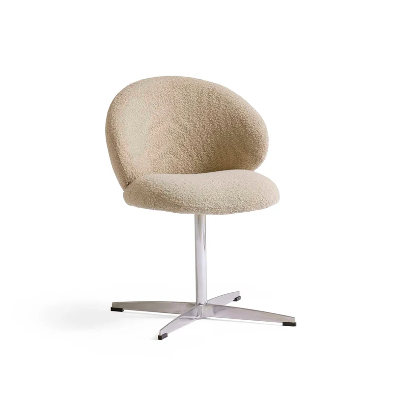 Swivo Esszimmerstuhl, Drehfunktion | Amiya Bouclé Beige