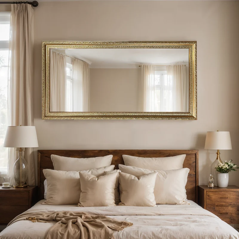 Ornate Gold Full-Length Wall Mirror – Organic Scroll Frame | Golden Essence
