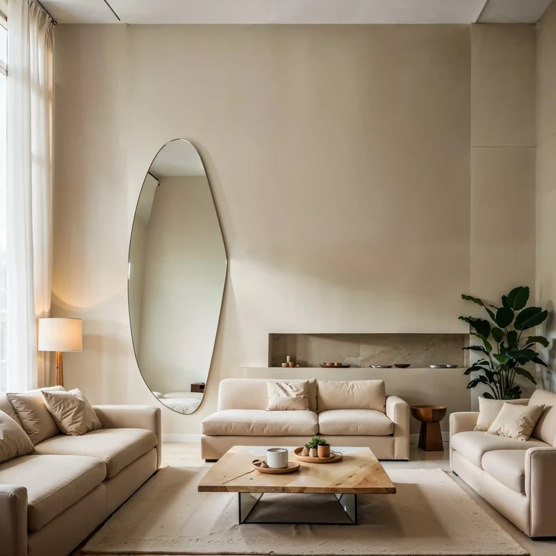 Frameless Irregular Wall Mirror – Organic Curved Shape, Optiwhite Glass | Aurora
