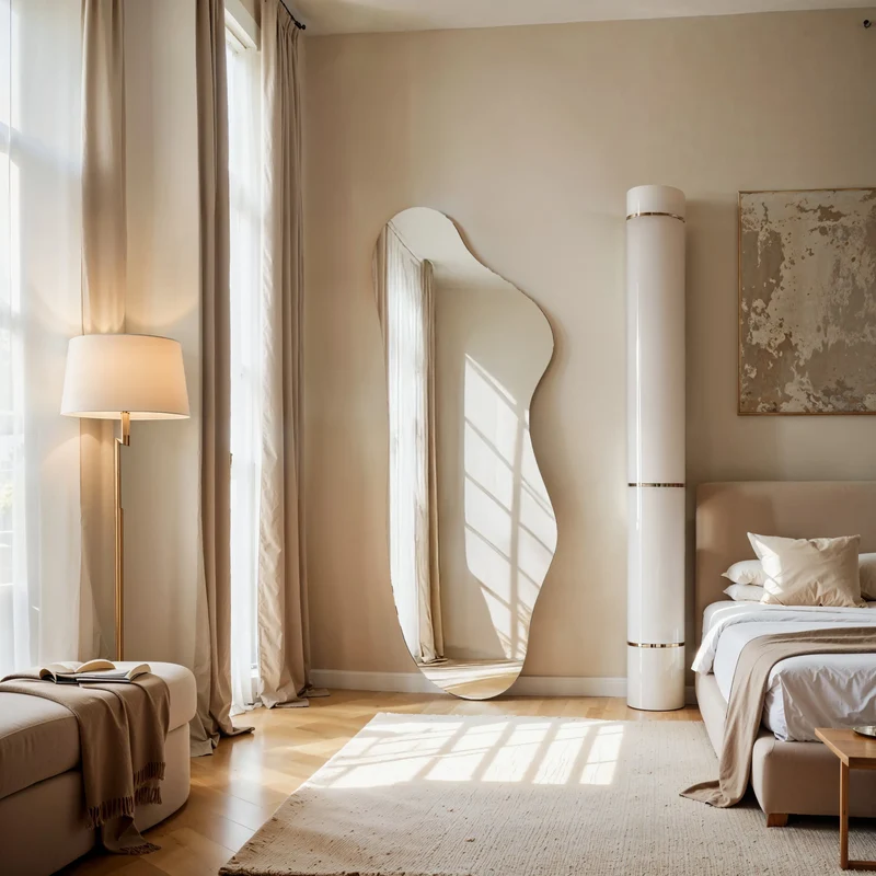 Frameless Irregular Wall Mirror 120–210 cm – Organic Asymmetric Shape, Optiwhite Glass | Solis