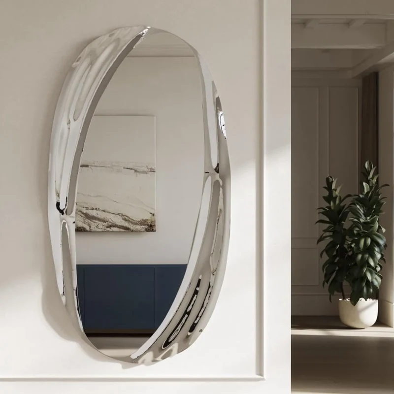 Miroir Art Verre SILLAGE– Ovale Mural 100x190 cm