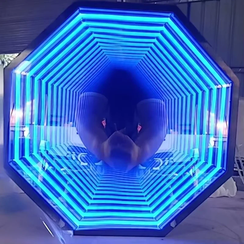 Miroir Infini LED Hexagonal 90×90 cm – Effet 3D RVB
