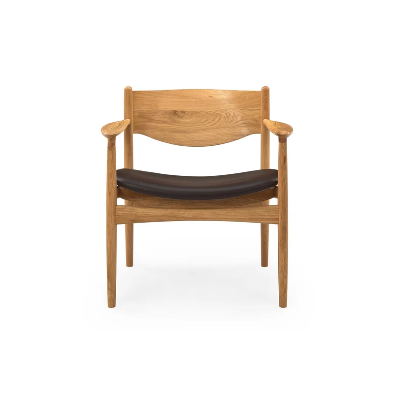 Struct Loungesessel, Leder mokka