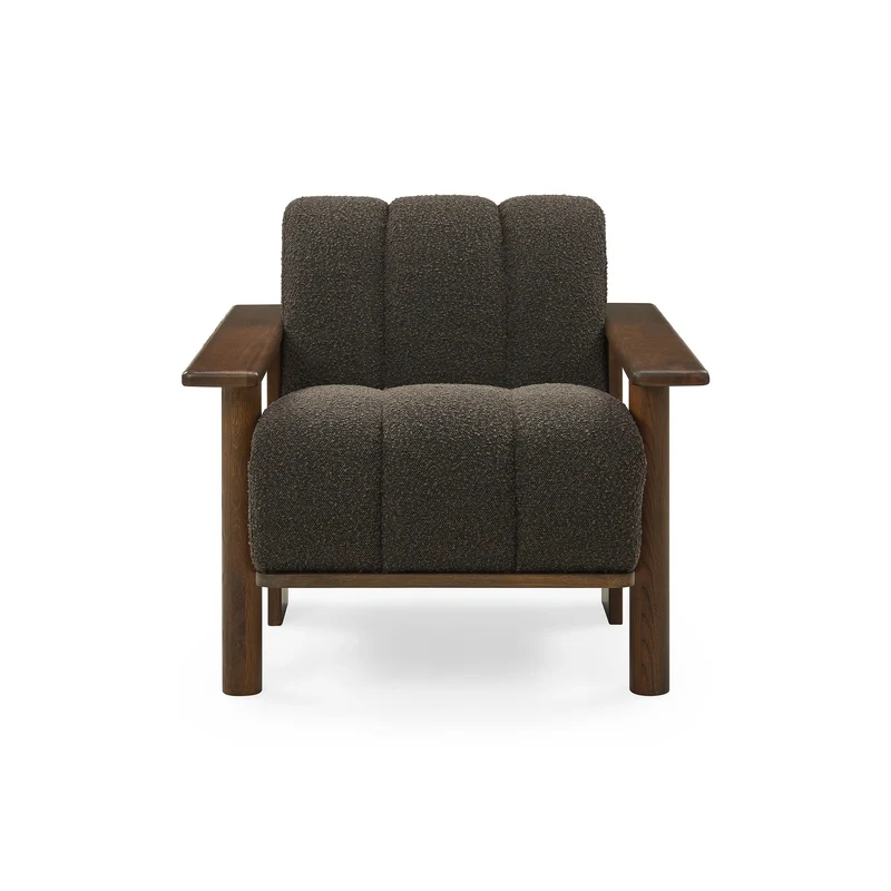 Stay Loungesessel, Eiche | Braun Bouclé