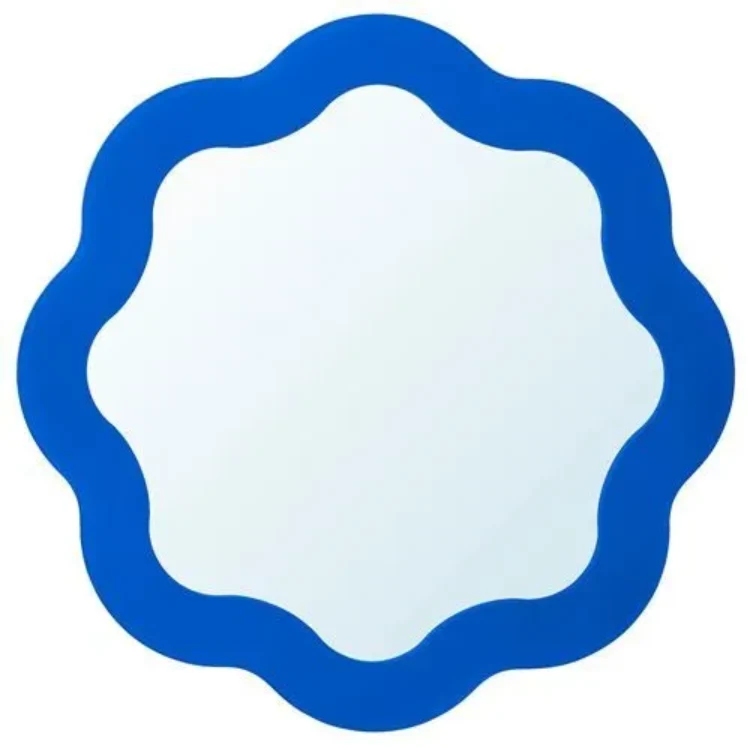 PRUNKHALLON wall mirror, blue, 40 cm
