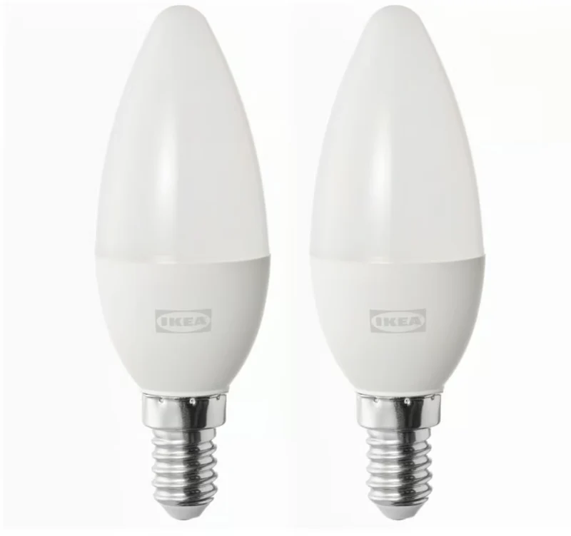 SOLHETTA LED bulb E14 470 lumen, chandelier/opal white