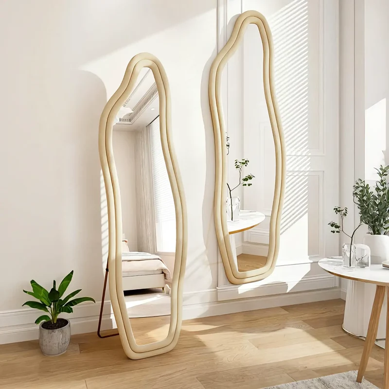 Miroir Ondulé 160x50 Forme Organique Pleine Longueur