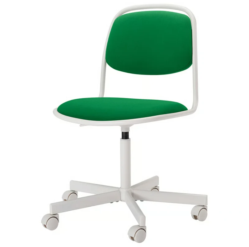 ÖRFJÄLL Chair frame, swivel, white / ÖRFJÄLL Seat shell, white-Vissle green