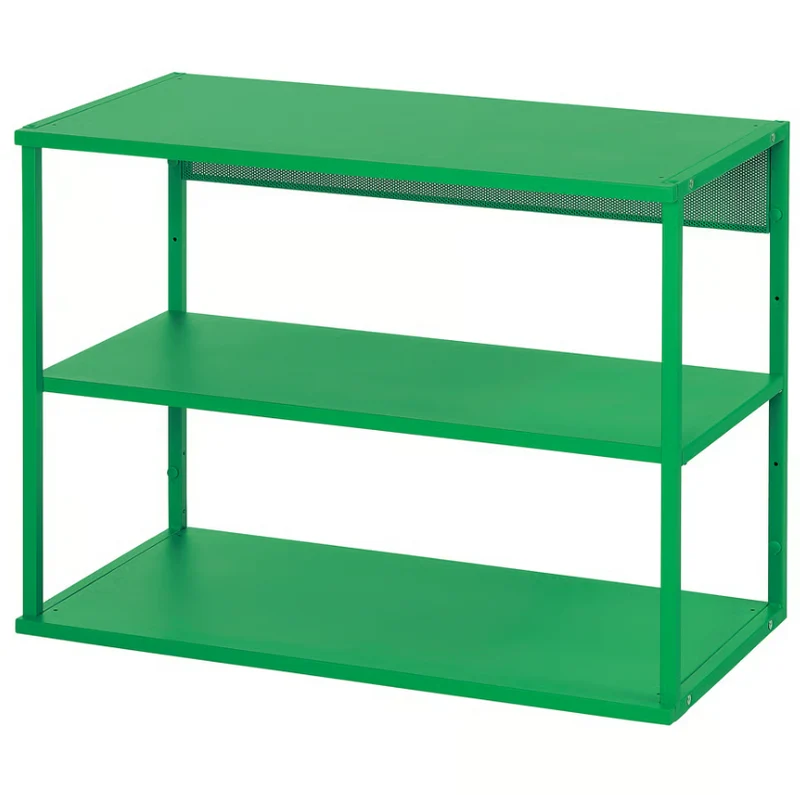 PLATSA Open shelving unit, green, 80x40x60 cm