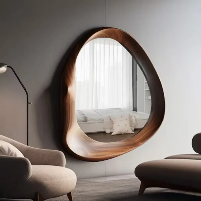 Miroir Design Bois – Élégance Organique et Forme Sculpturale