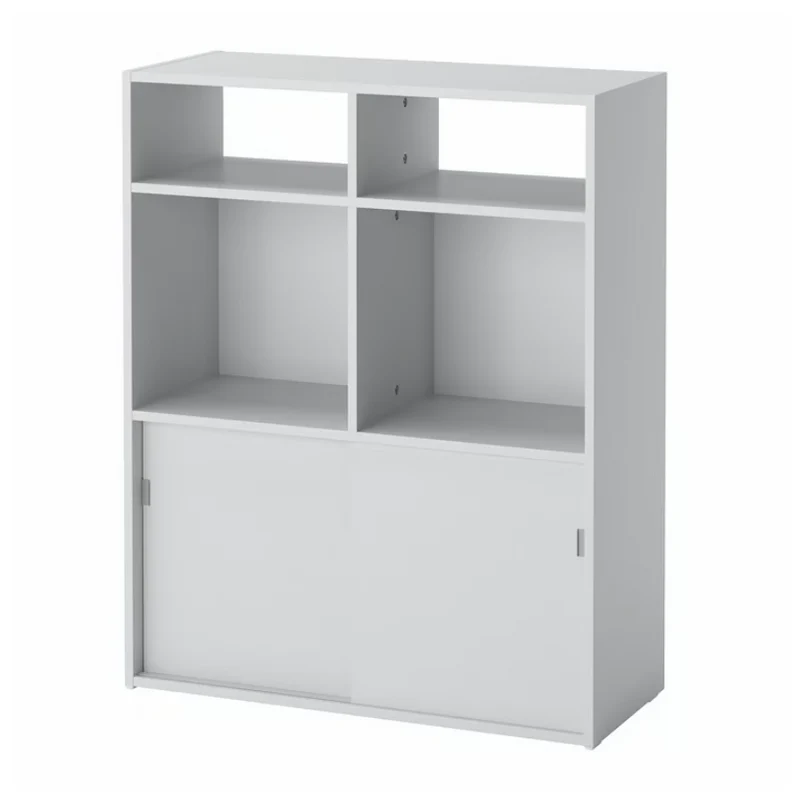 SPIKSMED Open shelf unit, light gray,77x96x32 cm