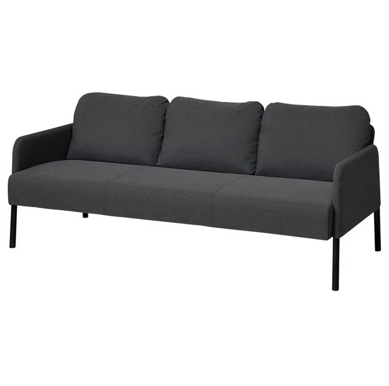 GLOSTAD 3-seat sofa, Knisa dark grey