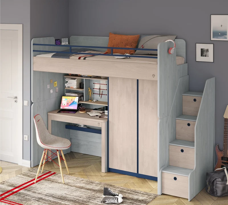 Trio Small Study Desk (With Small Study Unit)