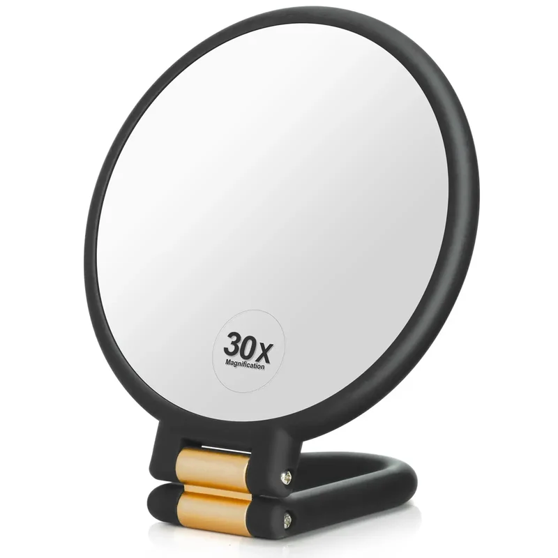 Miroir Grossissant pour Maquillage x30 avec Double Face et Support Rotatif