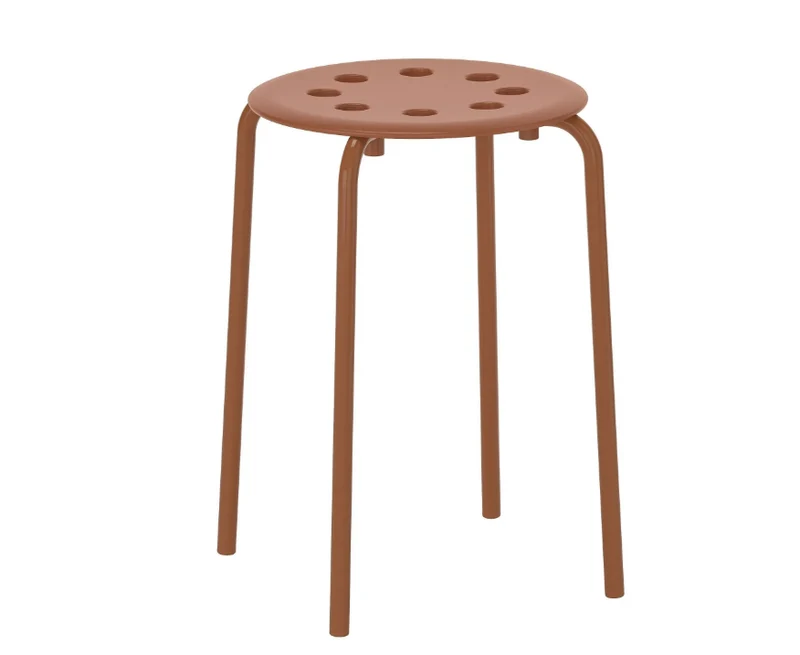 MARIUS stool , red-brown, 45 cm