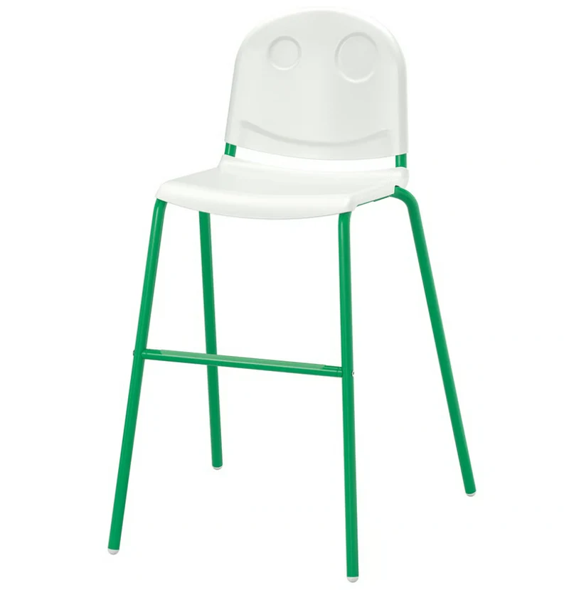 VILDGÅS Junior chair, white/green