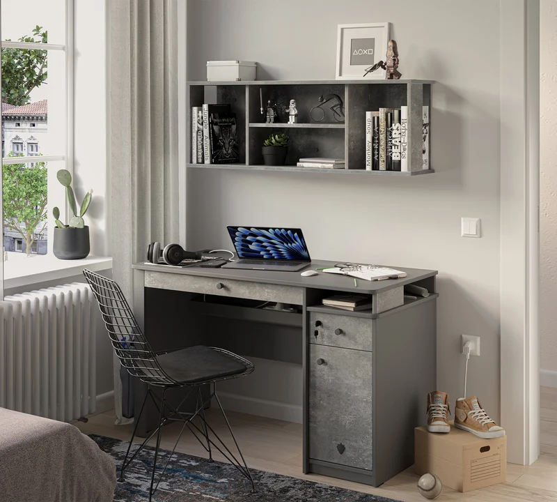 Space Gray Large Study Desk