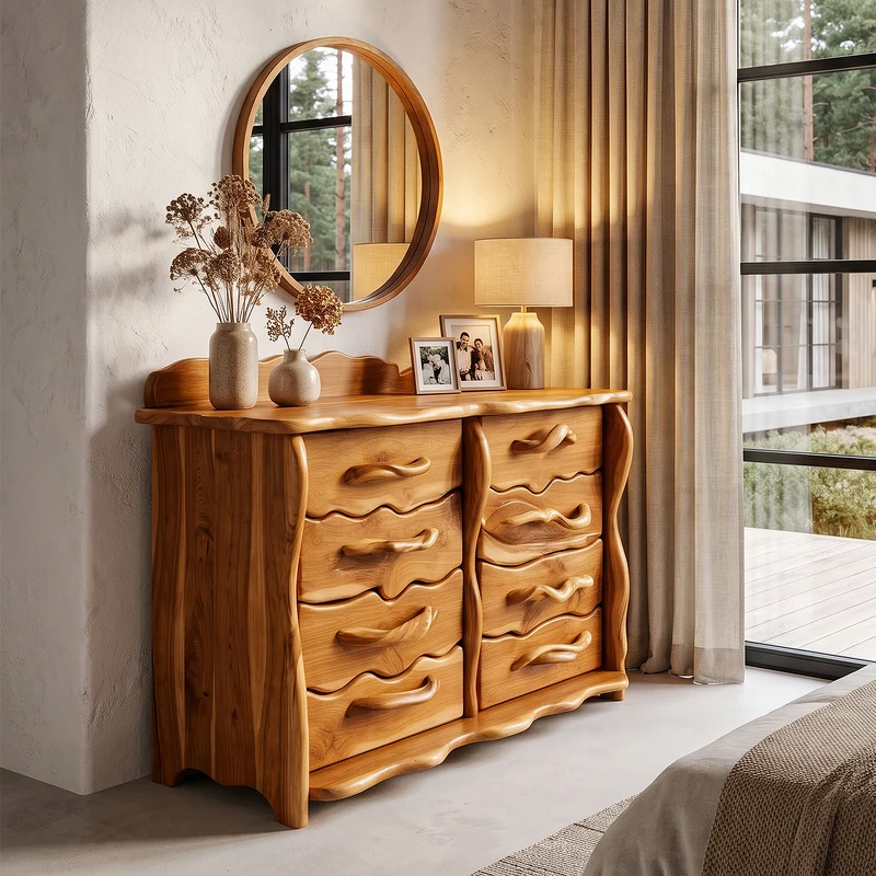 Minimalist Tall Dresser With Multiple Drawers For Bedroom SINLHADR001