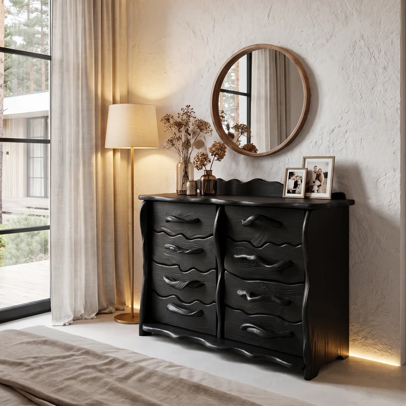 Minimalist Tall Dresser With Multiple Drawers For Bedroom SINLHADR001