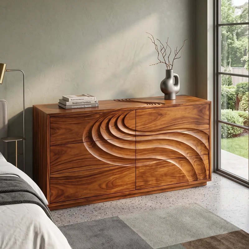 Contemporary Flow Dresser Drawer For Modern Bedroom SILDTTNDR016