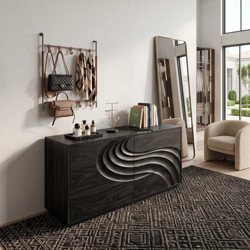 Contemporary Flow Dresser Drawer For Modern Bedroom SILDTTNDR016