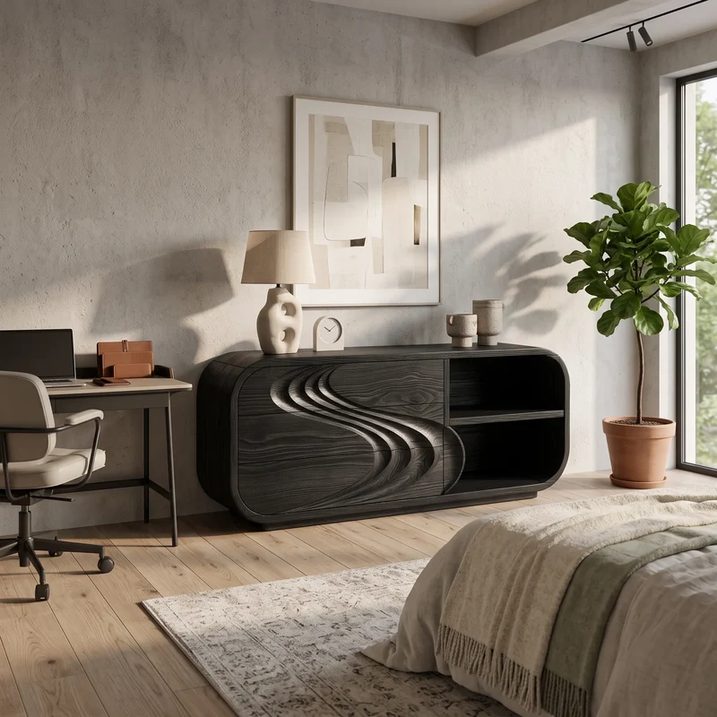 Modern Ripple Dresser For Cozy Bedroom Interior SILDTTNDR013