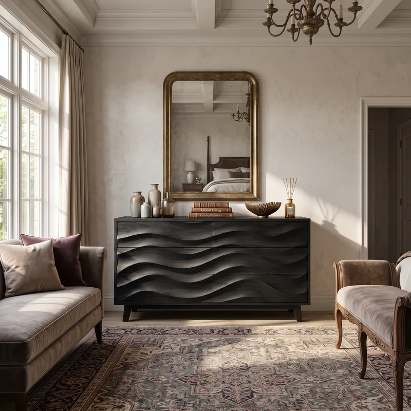 Organic Layered Bedroom Dresser For Cozy Interior SILDTTNDR006