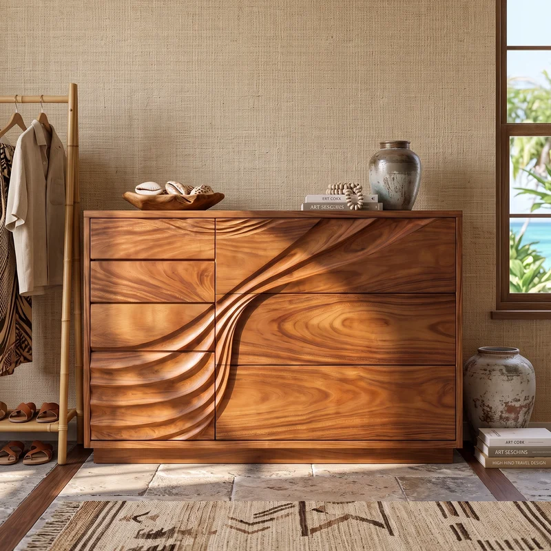 Contemporary Flowing Dresser Drawer For Bedroom Interior SILDTTNDR003