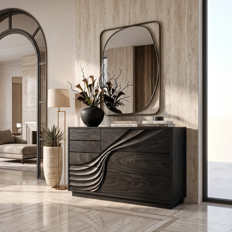Contemporary Flowing Dresser Drawer For Bedroom Interior SILDTTNDR003