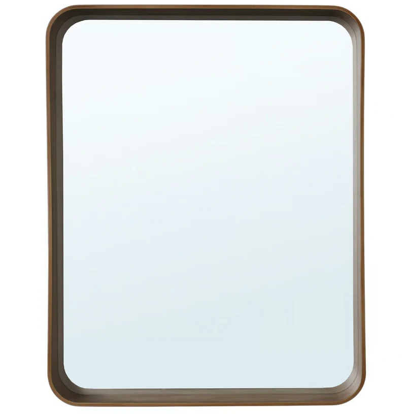 DVÄRGSYREN Mirror, walnut veneer, 40x50 cm