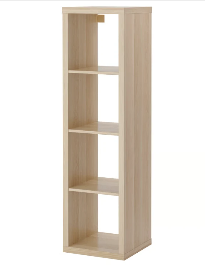KALLAX Shelving unit, white stained oak effect, 42x147 cm