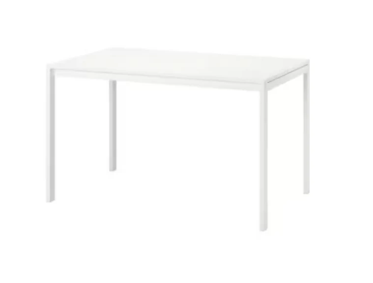 MELLTORP Table top, white, 125x75 cm/MELLTORP Underframe, white, 125x75 cm