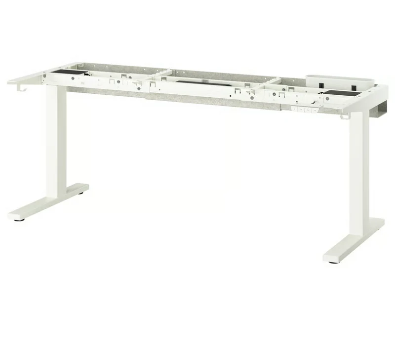MITTZON Underframe sit/stand for desk, electric/white, 120/140/160x60 cm