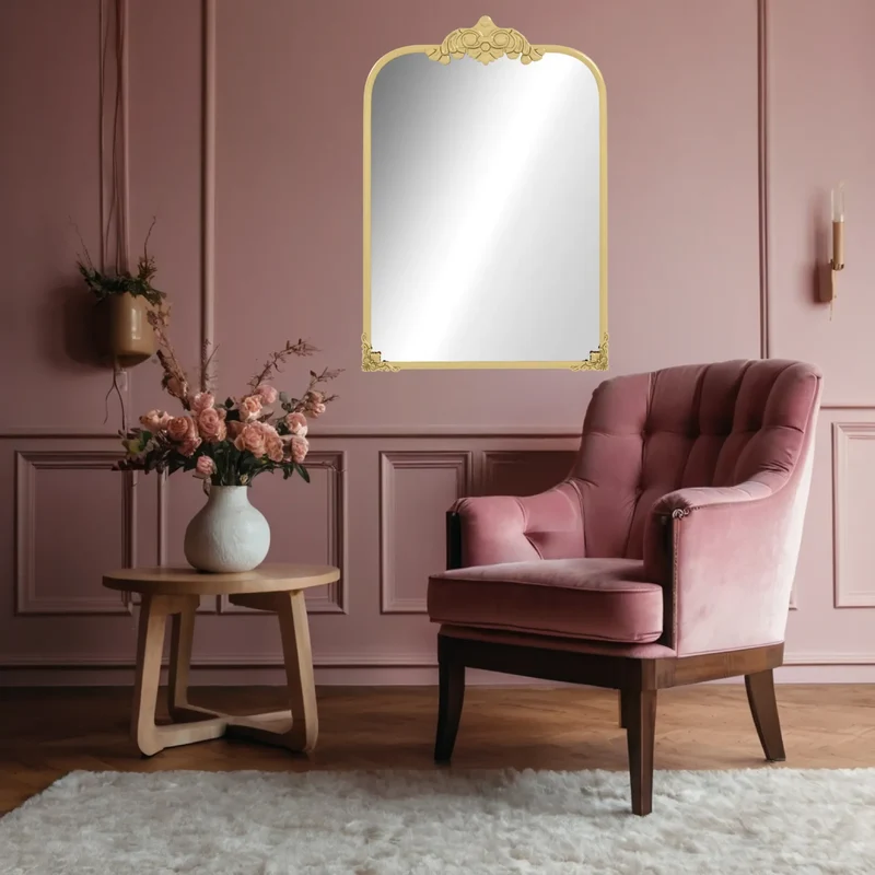 Miroir moulure doré en 60x87 cm – style baroque raffiné