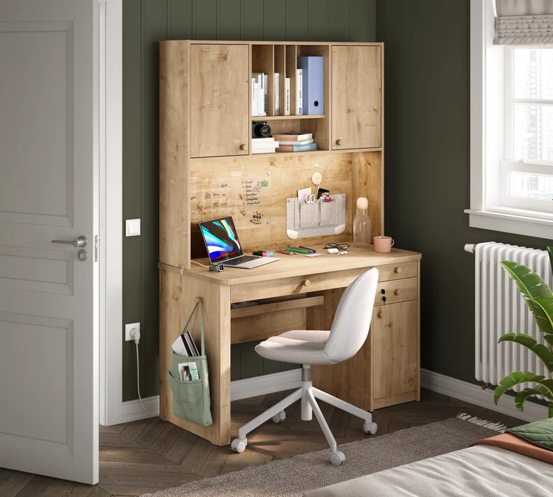 Mocha Large Study Desk With Unit