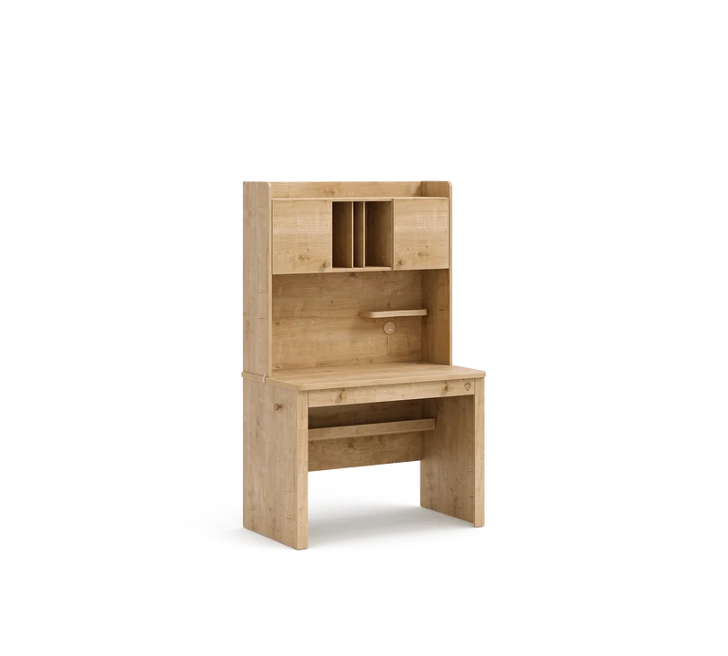Mocha Study Unit With Cabinet