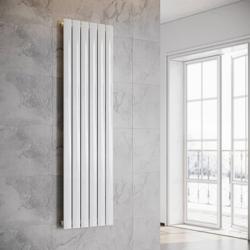 SONNI Flach Heizkörper Paneelheizkörper Wandheizung Mittelanschluss 1600*462mm Weiß ohne/mit Mutiblock