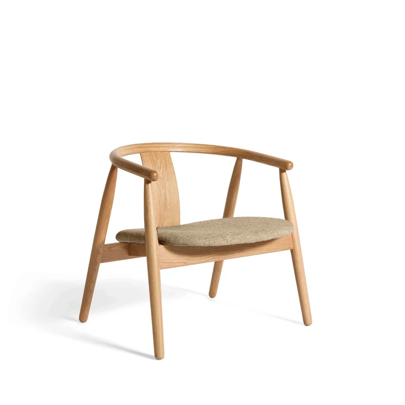 Relate Loungesessel, Eiche natur | Stoff