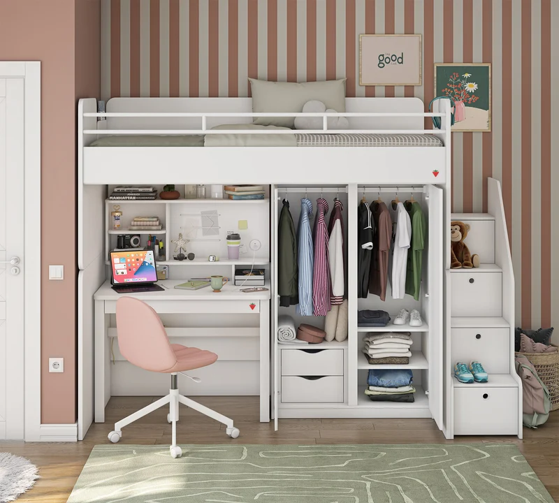 Varia White Small Study Desk