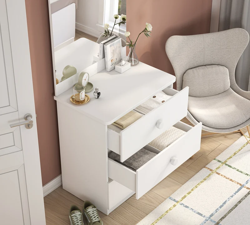Varia White Dresser Mirror