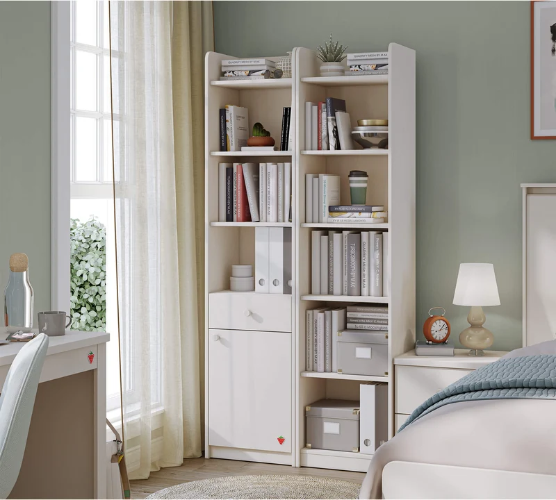 Varia Cream Bookcase With Drawer