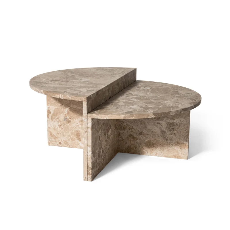 Velasca Couchtischset, Latte-Marmor | Ø95
